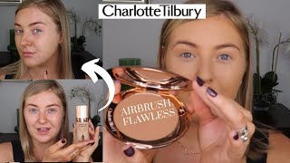 CHARLOTTE TILBURY AIRBRUSH FLAWLESS FOUNDATION & BRONZER REVIEW | AMY WRIGHT