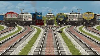 4+3 EXPRESS INDIAN TRAINS CROSSING TREE BRANCH CURVE RAILROAD TRACKS | Train videos | trains