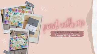 PAINT WITH ME #2: Floral Wreath & Brush Calligraphy on Buke Dotted Journal