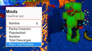 DESCARGUÉ los MODS PEOR CALIFICADOS de MINECRAFT