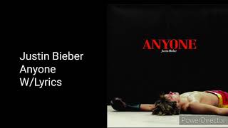 Justin Bieber - Anyone (Lyrics) on screen