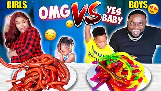 GUMMY FOOD VS REAL FOOD FAMILY CHALLENGE! SIS VS BRO (WE ATE REAL BUGS) | THE BEAST FAMILY