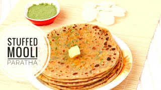 मूली का पराठा बनाने का सबसे आसान तरीका || Stuffed Mooli Paratha recipe - Mooli ka parata recipe