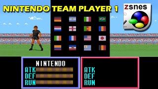 Super Soccer (SNES) - Nintendo Team Player 1 [Zsnes Emulator]