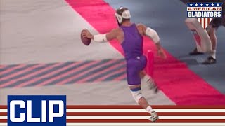 Football Players Leave Gladiator In The Dust 🏈  | American Gladiators