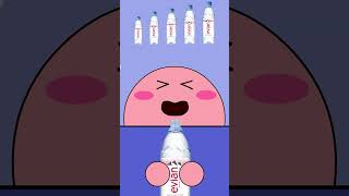 Kirby Animation - Extreme Small, Big, Giant Bottle Jelly!? 🤤 #shorts