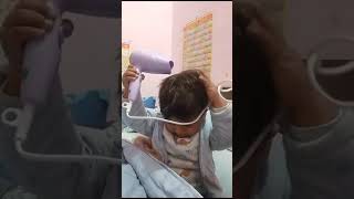 Boy With Hair Dryer #shorts #hairdryer #trending