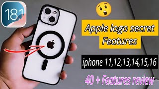 Apple logo cigaret feature | ios 18.1 update | iPhone 13,14,15,16, | Apple logo double tap | triple