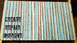 Weaving a Twined Rag Rug Time-Lapse