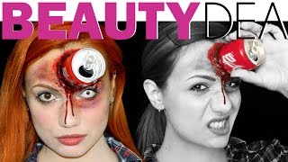 Lattina Coca Cola in fronte, Make up Halloween | Beautydea