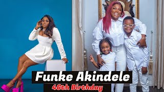 Actress Funke Akindele Celebrating 46th birthday With Her Children Dancing.