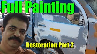 Restoration 2nd stage. How to Paint a car #sajuandcars #malayalam