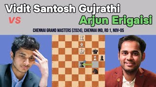 Epic Chess Game: Vidit Santosh Gujrathi vs Arjun Erigaisi at the Chennai Grand Masters 2024