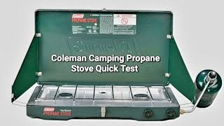 Coleman 2- Burner Camping Propane Stove, Quick Test