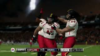 NCAA Football 14 Maryland vs Virginia 2024 Gameplay Xbox 360