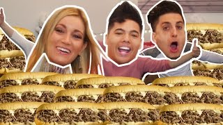 10 FOOT PHILLY CHEESESTEAK In 10 MIN! (Ft. PrankVsPrank)