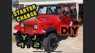 1989 Jeep Wrangler YJ 4.2 Starter change