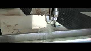 3 axis waterjet cutting machine working video