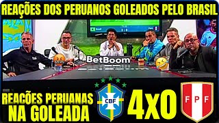 REAÇÕES DOS PERUANOS DESTROÇADOS ao SEREM GOLEADOS PELA SELEÇÃO BRASILEIRA BRASIL 4X0 PERU