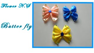 DIY/Amazing Butterfly Make with satin ribbon/making at home/Easy butterfly Tutorial//