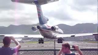 Amerijet B727 Takeoff in St.Maarten (TNCM/SXM)