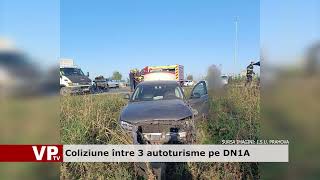 Coliziune între 3 autoturisme pe DN1A, la intersecţia Negoești – Strejnicu