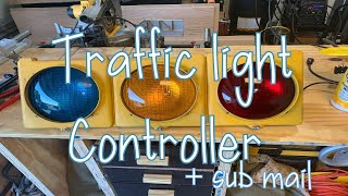 Shop gets a traffic signal. Installing controller