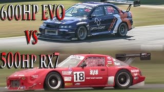 600HP EVO Vs 500HP RX7 | WTAC vs Sports Sedan