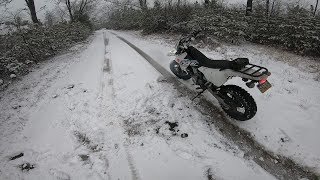 DRZ400SM Playing in some snow