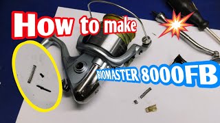 How to make Shimano BIOMASTER 8000FB /How to fishing ,videos fishing/fix a broken reel won't crank