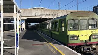 DART Train departing Clongriffin Station in IRELAND