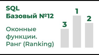 SQL Базовый №12. Оконные функции. Ранг, ранжирование (ranking)