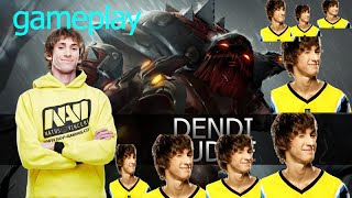 NaVi.Dendi plays Pudge | Dota 2 Gameplay