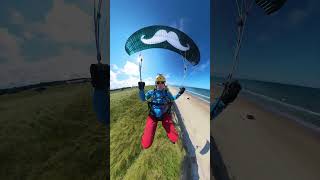 My first time Parakiting with Moustache 18 m² - Løkken (Denmark) - Gnarwhal (Full Run) #shorts