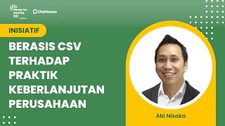 Inisiatif berasis CSV terhadap Praktik Keberlanjutan Perusahaan | Abi Nisaka | RFP