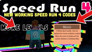 *NEW WORKING* Speed Run 4 Codes Roblox