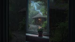 Starker Regen und Donner vor dem Fenster - Rain Sound for Sleeping - White Noise