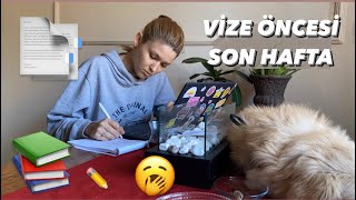 Vize öncesi son hafta | Benimle 3 günlük vlog | Üniversite hayatı| Daily study routine