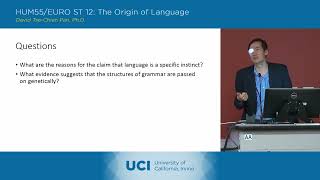 The Origin of Language - 19-2 - Steven Pinker 3 - Discussion