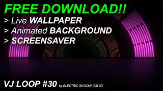 FREE DOWNLOAD!! - Live Wallpaper & Background - VJ LOOP 30 - 4K - Multicolor Arcs & Plain Ground