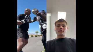 Mike Tyson preparing for Jake Paul #jakepaul #miketyson #youtube #shorts #trending