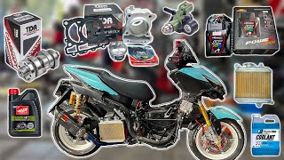 Naik 4HP 138 kmh!! Bore Up Set Ganti Boring, Piston, Noken As, Injector - Dyno Test | Aerox 185