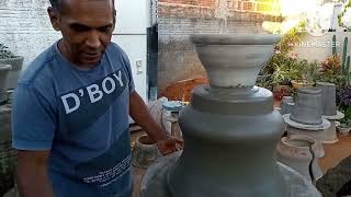 usando a forma do vídeo anterior para fazer um lindo vaso 🏺 Ivan Natal RN/04/08/2023