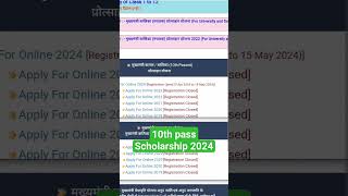 Matric/10th Pass Scholarship 2024 Online Kaise kare || 10000 rupya wala form kaise or kab se bhare