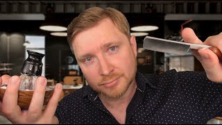 ASMR - Complete Hot Towel Shave, Barber Roleplay