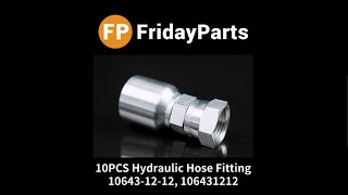 10PCS Hydraulic Hose Fitting With 3/4" Female JIC 10643-12-12 for Parker