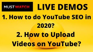 How to do YouTube SEO In 2020? | Video SEO | How to Upload Videos on YouTube? | YouTube SEO Tutorial