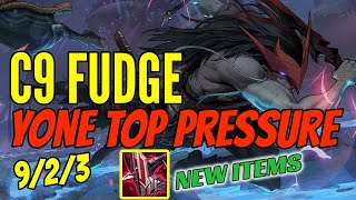 Cloud 9 Fudge Plays YONE Top vs Sion Challenger Gameplay New Items Season 11 Immortal Shieldbow