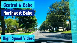 Central West Bakersfield, CA to NW Bakersfield, CA - High Speed Driving Video