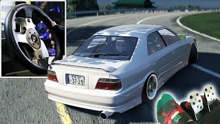 Steering Wheel Drifting on a TOUGE | Toyota Chaser JZX100 | Assetto Corsa